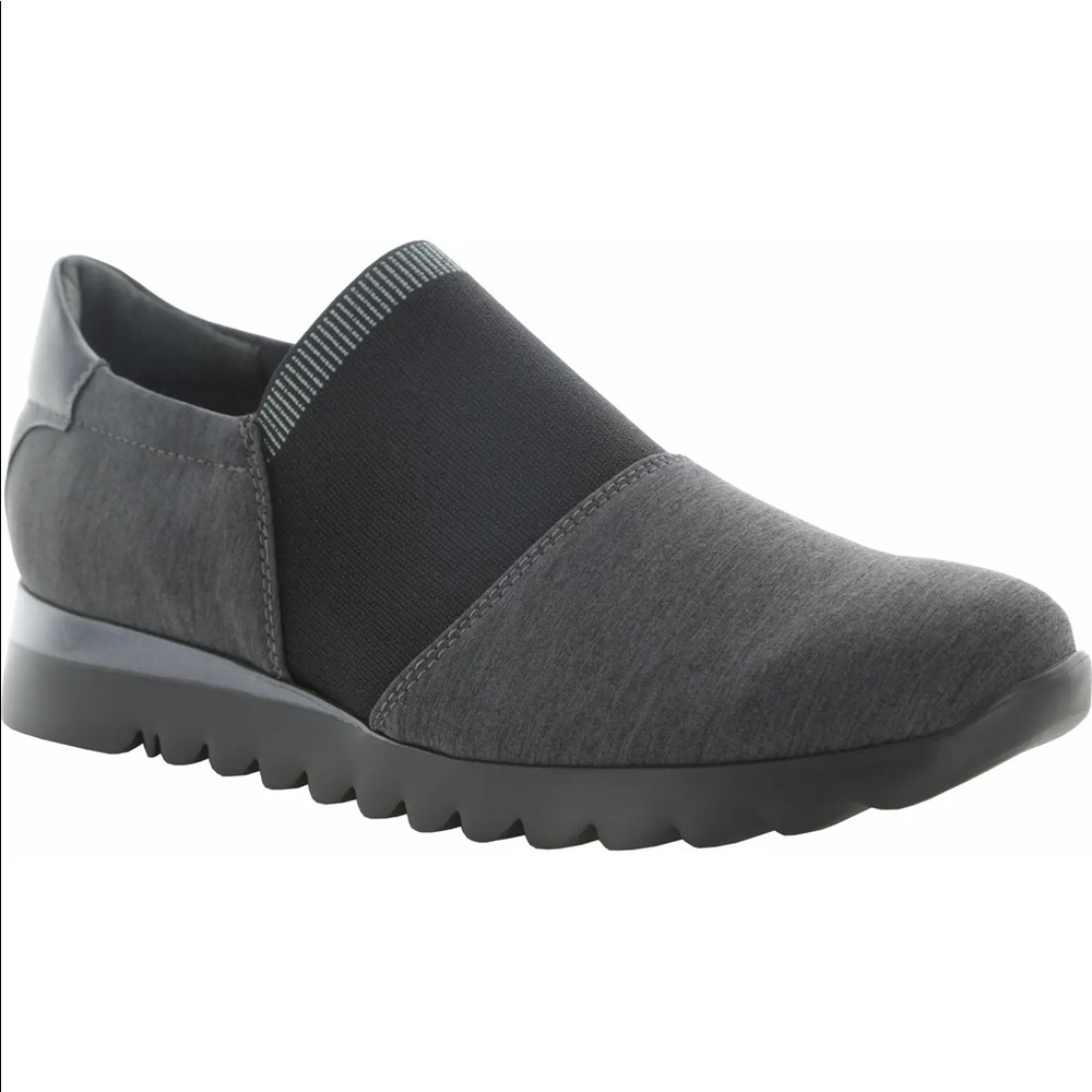 Munro Grey/Black Kj Slip On Sneaker